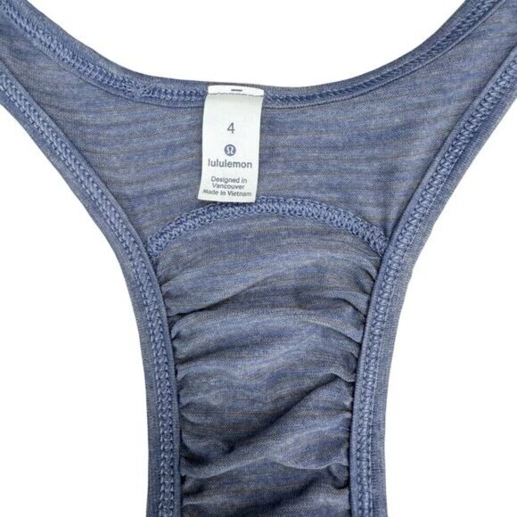 Lululemon Our Sport Tank Heathered Peri Purple Light Luon Size 4 - Picture 6 of 9